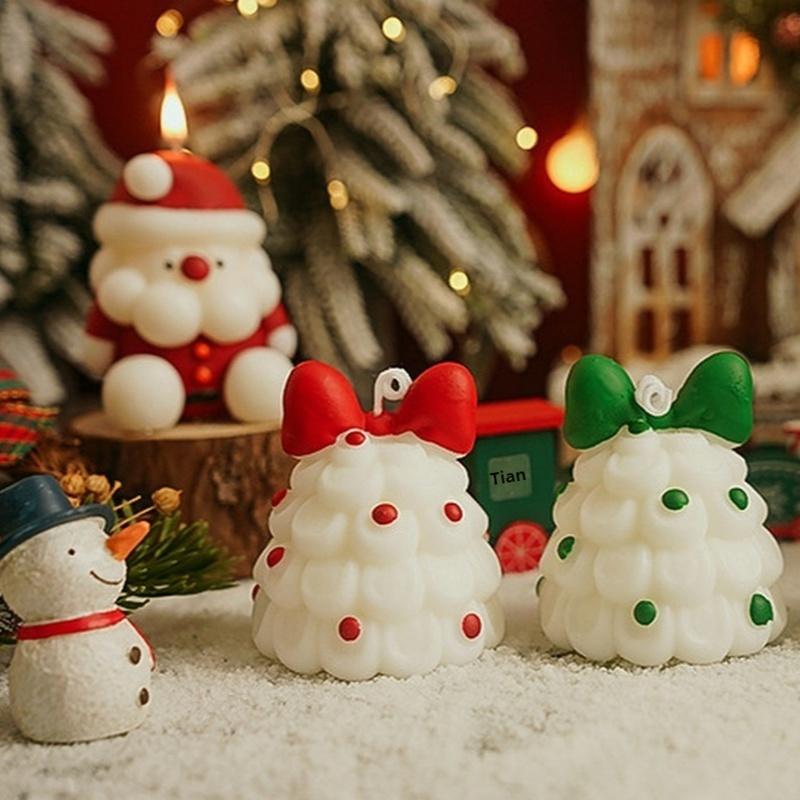 Cute Simulation Christmas Tree Aromatherapy Candles Handmade Fragrance Girl Creative Decoration Ornaments Christmas Gifts