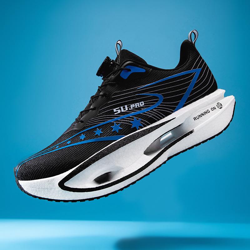 

Guochao Youth Ultra Light Breathable Rotary Buckle Running Shoes Men s and Women s Versatile Popcorn Bottom Student Racing Sneakers 45