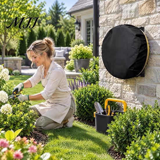 Durable Fabric Hose Holder Shield Garden Reel Cover for Wall Mounted Holder, Heavy Duty Universal Fit Oxford Cover, Waterproof Dustproof Sunproof
