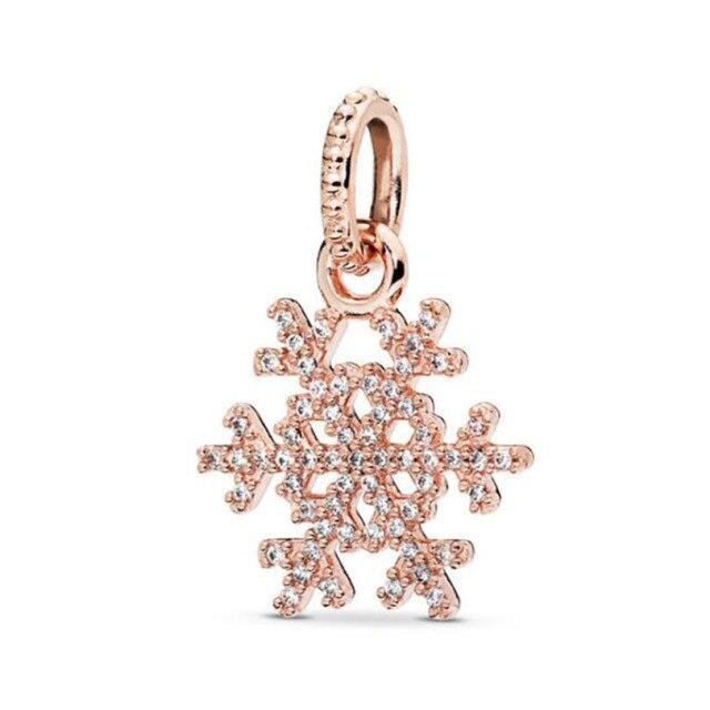 Подвеска из розового золота с цветком в виде листа и короны в виде сердца — фото 17