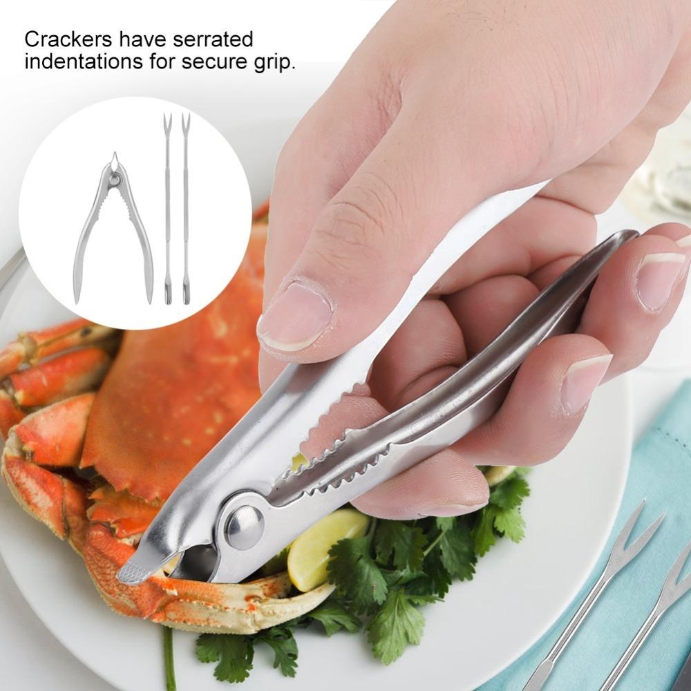 3Pcs Durable Seafood Utensil Hard Texture Crab Pick Food Grade Crab Fork Catering Use