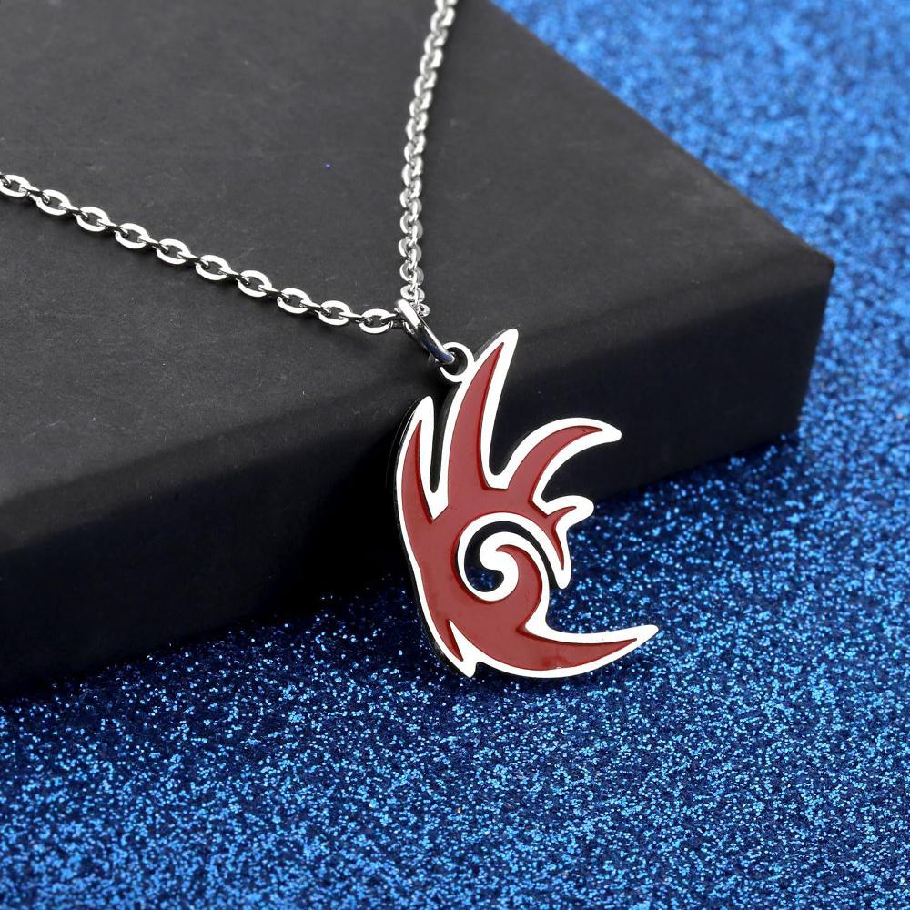 Anime Game Shadow Necklace Bracelets Pin Set for Men Women Stainless Steel Jewelry Charm Pendants Chain Accessories