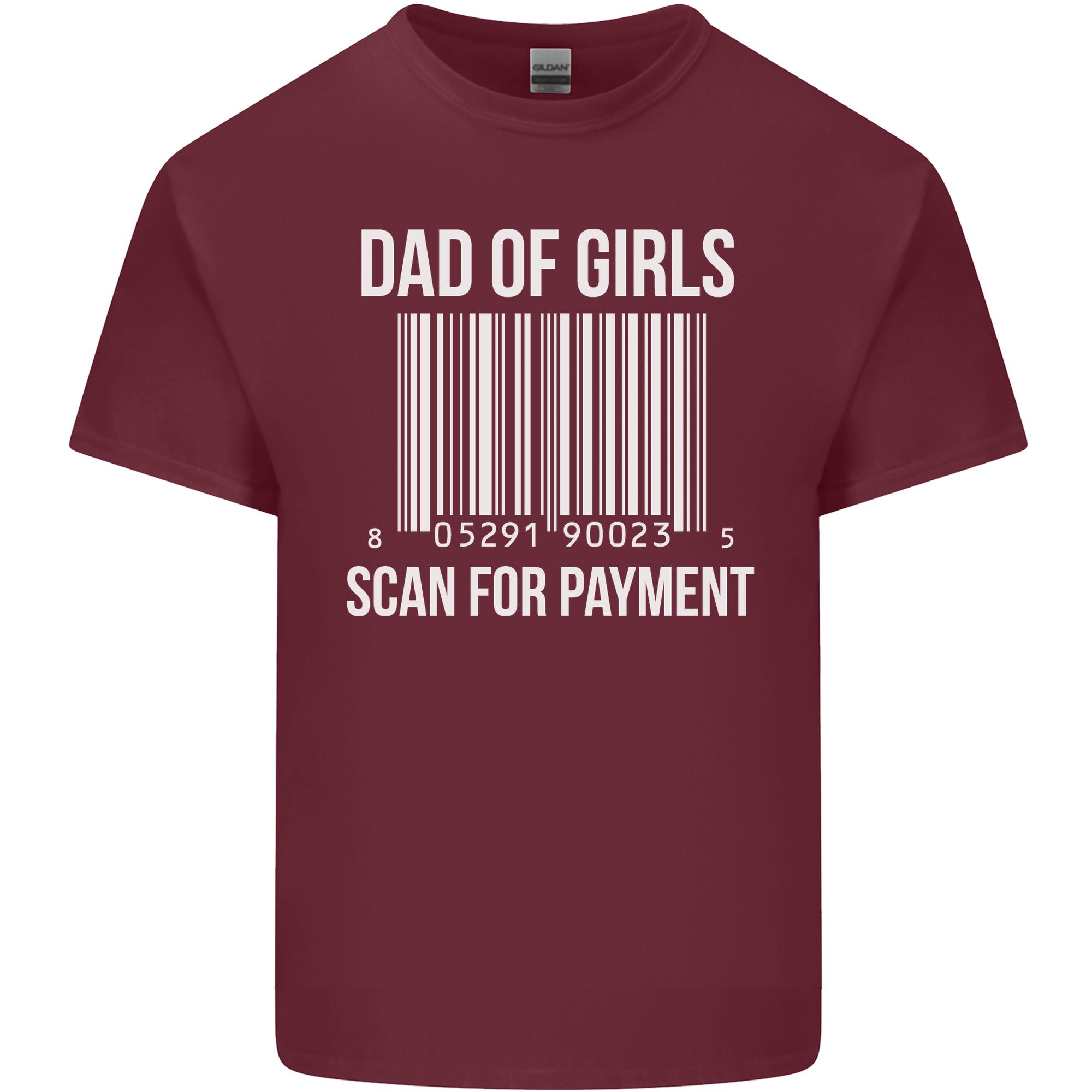 Dad of Girls Scan For PayUnisext Fathers Day Unisexs Light Cotton TShirt S