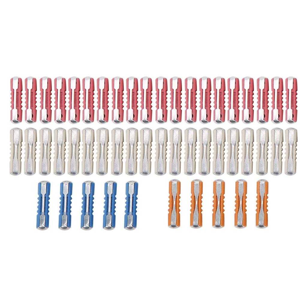 Car Fuse Torpedo Type European Car Fuse Kit Standard Durable with 50 Fuses for Most People