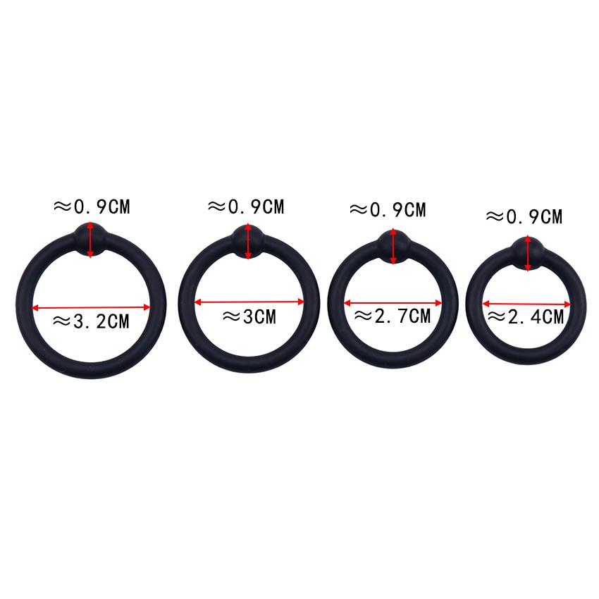 4PCS Penis Rings Cock Rings Penis Sleeve Penis Trainer Delay Ejaculation High Elasticity Time Lasting Sex Toys For