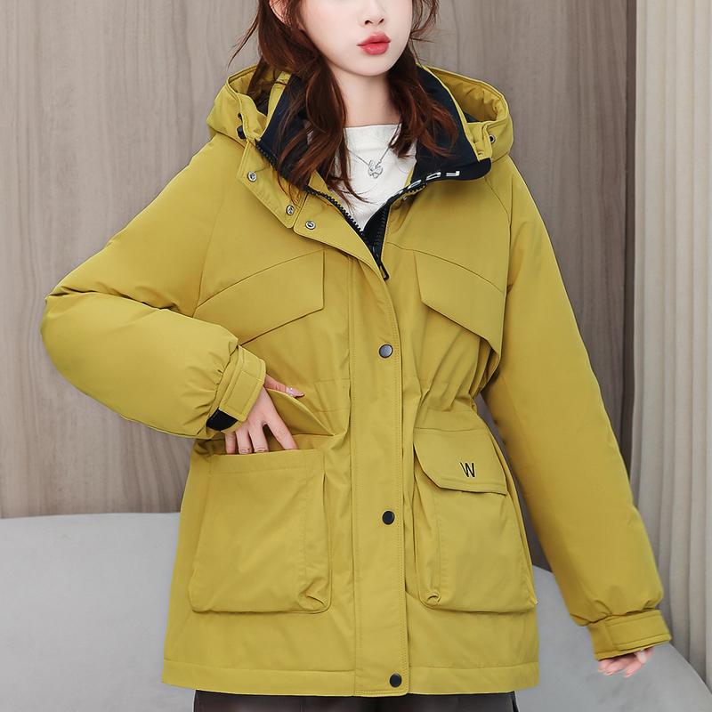 Módní dámské kabáty Zimní parky S kapucí Ležérní Volný Silný Teplý Dámská bunda