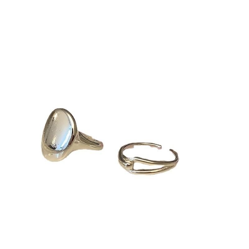 VENTFILLE 925 Sterling Silve Geometry Smooth Ring for Women Punk Minimalism Personality Open Versatile Jewelry Ins Gift Dropship
