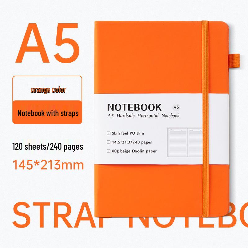 Minimalistisches A5 Notizbuch mit Gummiband für Geschäftsbesprechungen und das Büro