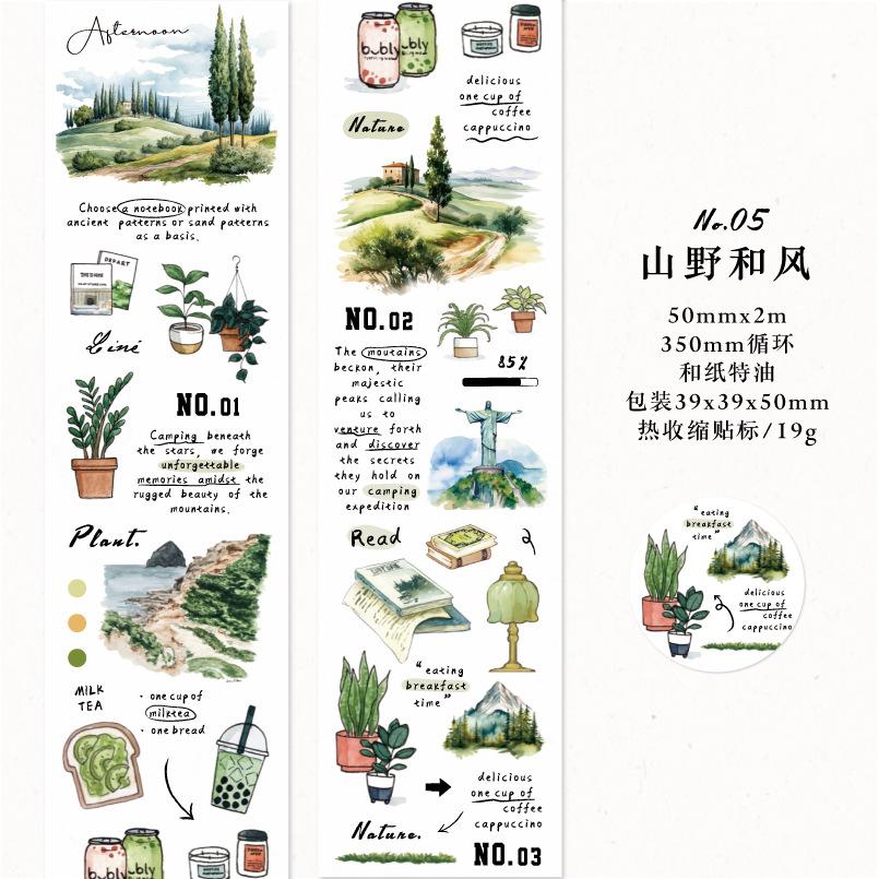 1pcs/1lot Decorative Adhesive Tapes Holiday Appointments Masking Tapes Junk Journal Scrapbooking Stikcers DIY
