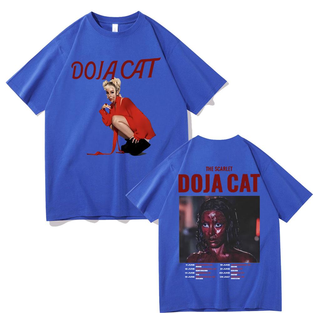 Rapper Doja Cat Candy The Scarlet Graphic Print Tshirt Unisex's Cotton Oversized T-shirt Unisex Women Fashion Hip Hop Vintage T Shirts