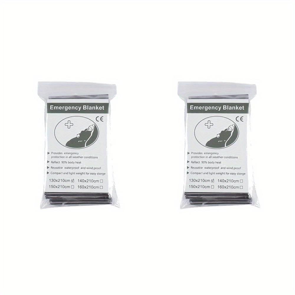 Windproof Waterproof Foil Thermal Emergency Blanket Survival Gear First Aid Military Rescue Kit for Camping Outdoor250