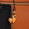 Sandalwood Bag Pendant Cartoon Chinese Style Key Ring Retro Wood Phone Chain  Unisex