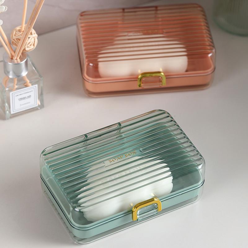 Waterproof Portable Thickened Soap Box with Lid - Creative Dorm Draining Holder for Travel