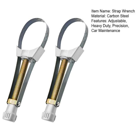 Adjustable Oil Filter Wrench Car Auto Oil Filter Removal Tool 60-120mm Diameter Adjustable Strap Wrench for Car Motorcycle Maintenance