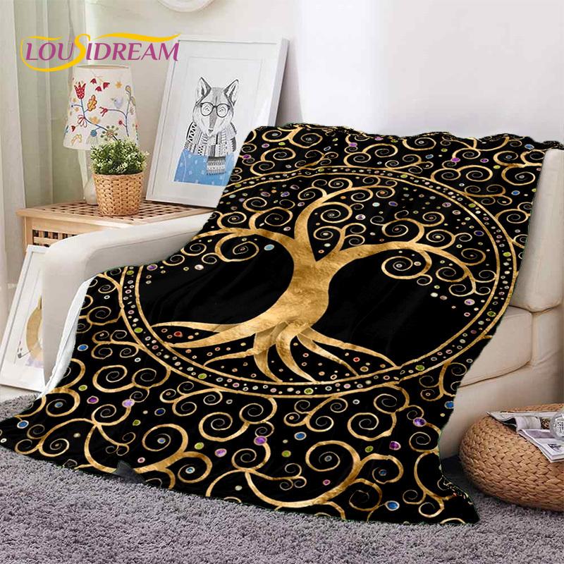 Tree of Life Nature Viking Yggdrasil Norse Soft Flannel Blankets,Throw Blanket Comfortable Blanket for Picnic Beds Home Bedroom