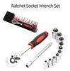 4-24mm Ratschen-Steckschlüssel-Set Auto Boot Motorrad Fahrrad Reparaturwerkzeug