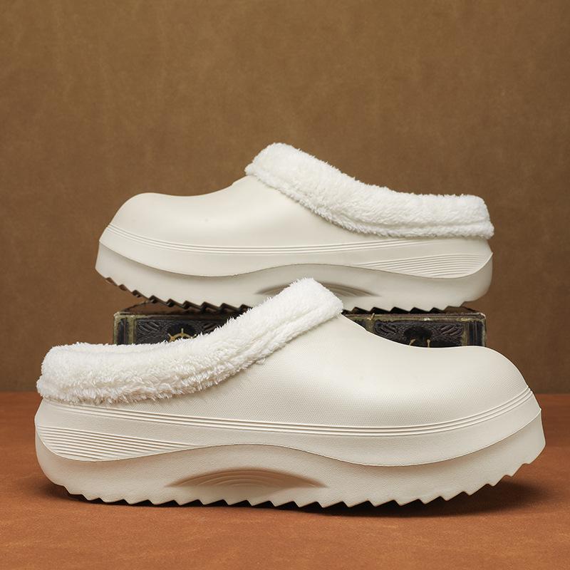 

Плюшевые хлопковые тапочки для пар Осень/Зима 2025 - Закрытый носок, Толстая подошва, Для дома/улицы 44-45