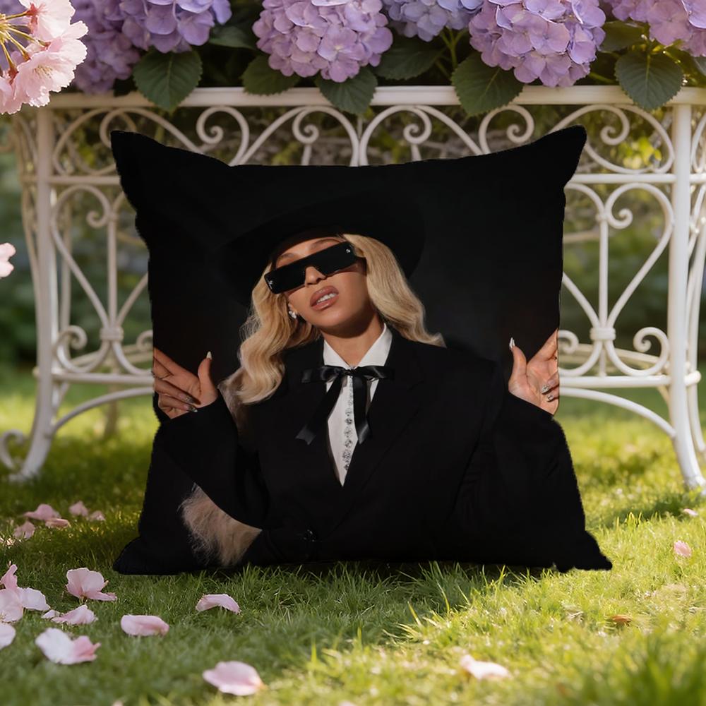 Singer B-Beyonce C-Cowboy Cushion Cover Home & Car Dual-Scene Pillow Cover: Reversible for Premium Comfort