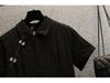 Women's Plus Size Summer Qipao: Gentle Chinese Style Tea Break Little Black Dress