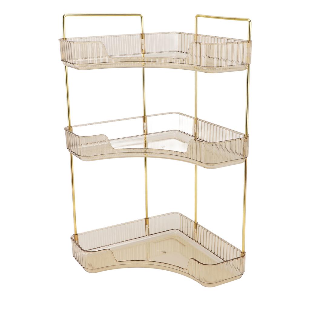 3 Tier Makeup Shelf Organizer Easy Access Aesthetic Corner Bathroom Countertop Organizer for