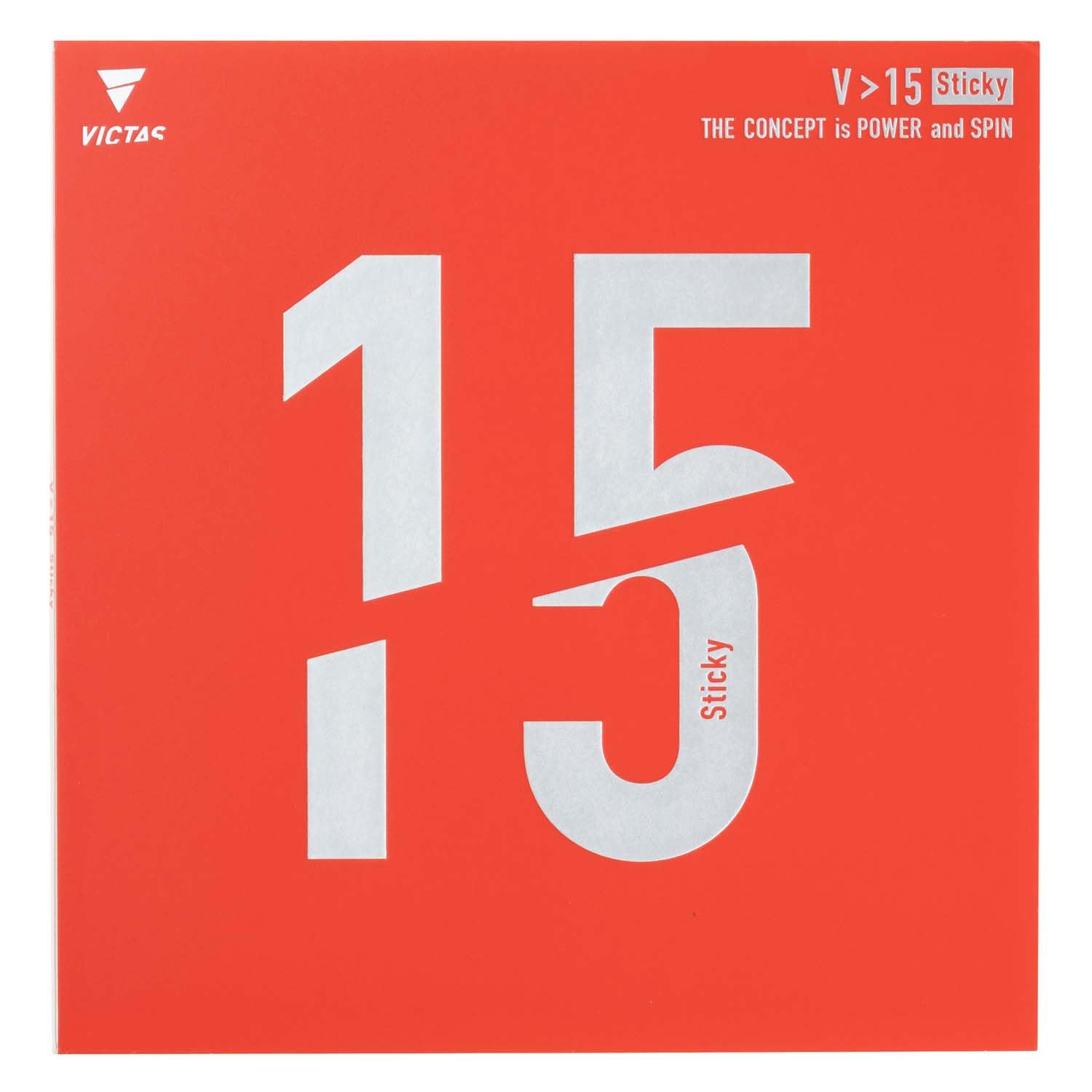 Victas Table Tennis Rubber V 15 Sticky High Energy Tension 2.0 Black