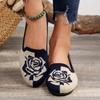 Casual Floral Slip-On Flat Shoes with High Breathability for Effortless Comfort
