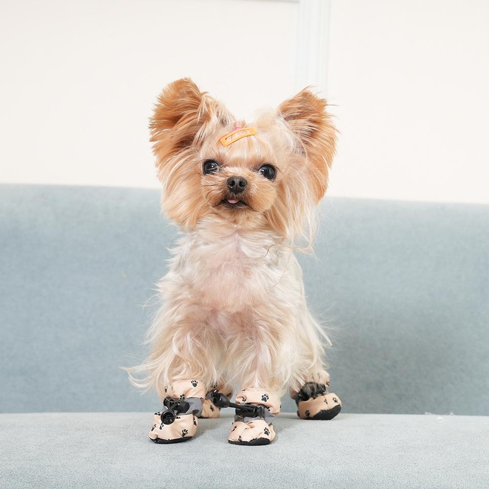 4 Stück/Set Haustier Hundeschuhe Rutschfeste Regenstiefel Für Kleine Katze Hunde Fußschutz Schuhwerk Reflektierende Welpenstiefel Haustier Pfoten Zubehör