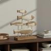 Mediterrane Vissen Decor Gesneden Ornament Set Handgemaakt Kust Houten Beeldje voor TV