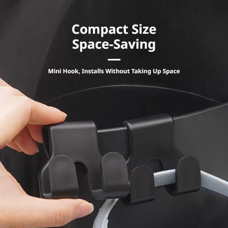 SEAMETAL Motorcycle Hanger Hooks Hidden Creative Car Hook For Electric Vehicles Multi-functional Rear Seat Phone Holder Hook Auto Interior Accessories
