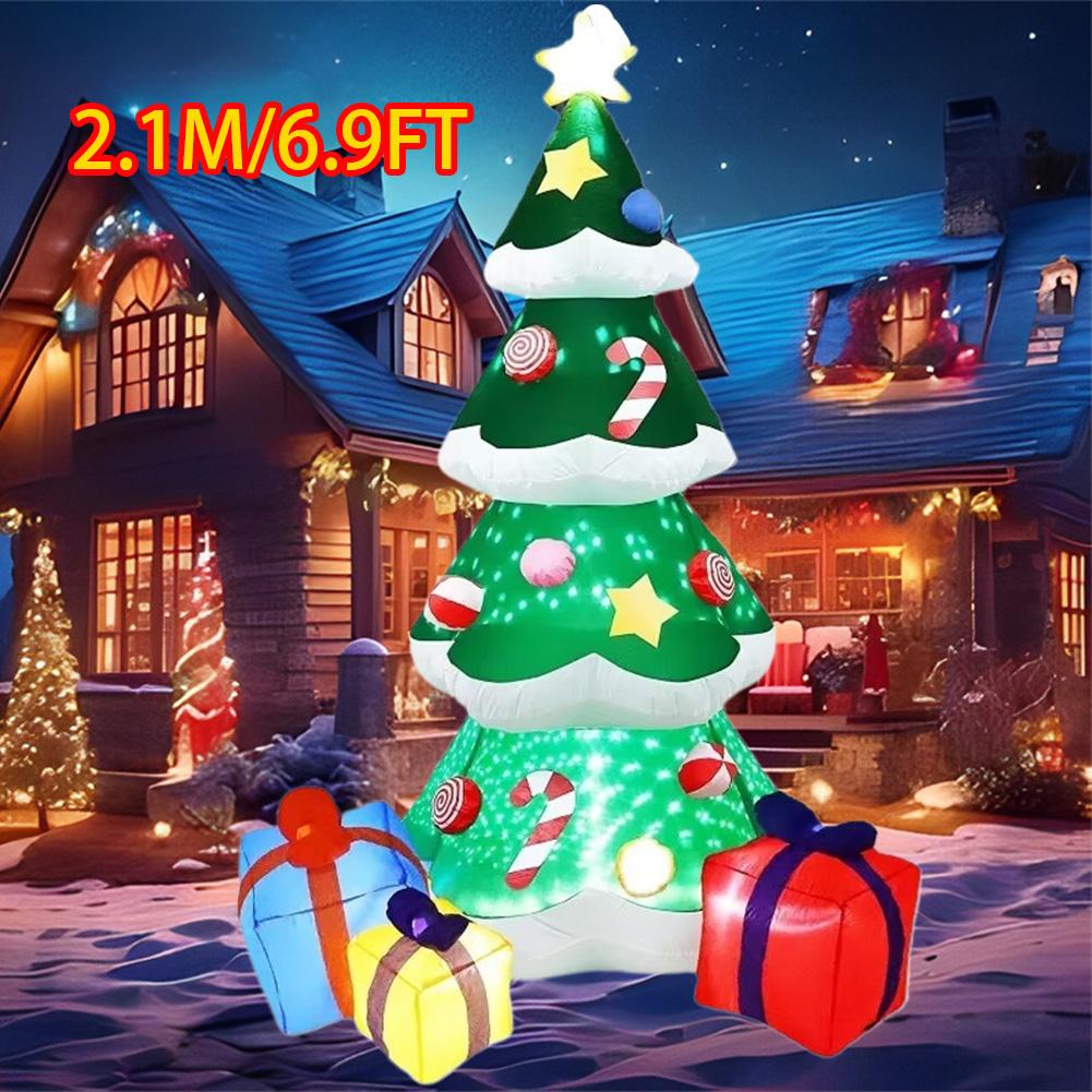 Christmas Decorations Inflatable Model Built-in LED Lights Inflated Toys Ornament Xmas Party New Year Garden Yard Outdoor Decor