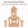 Wooden Building Blocks Set For Kids With Large Natural Grain For Early Education And Play