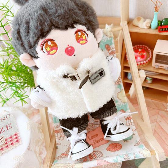 1 Set Cute Soft Stylish Accessory Dress-up Toys Vest Jacket Pants 20cm Cotton Doll Clothes Girls Gift Top