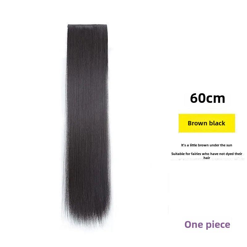 Seamless Long Hair Extension Set: Invisible Straight Wig Patches for Women