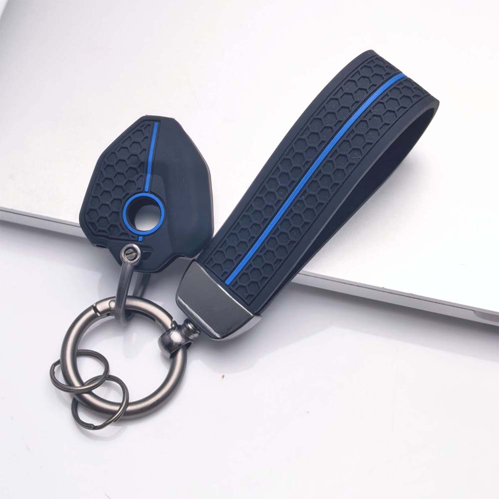 Key Fob Cover for CFMOTO 250NK 250SR 300NK 300SR 400NK 650NK with Keychain Scratch Resistant Shockproof Durable Key Holder Anti-Scratch Guard