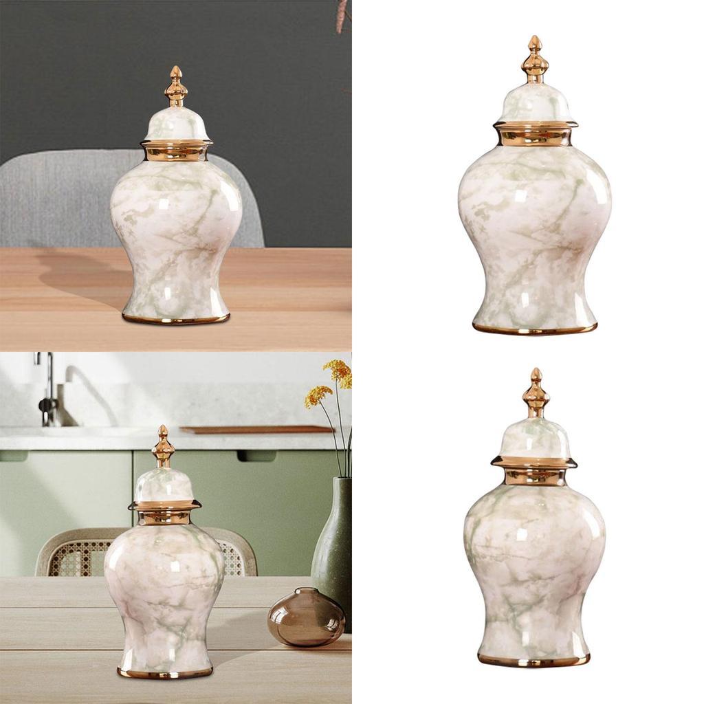 Ceramic Flower Vase Ornament ,Floral Arrangement ,Storage Jar ,Traditional Porcelain Storage for