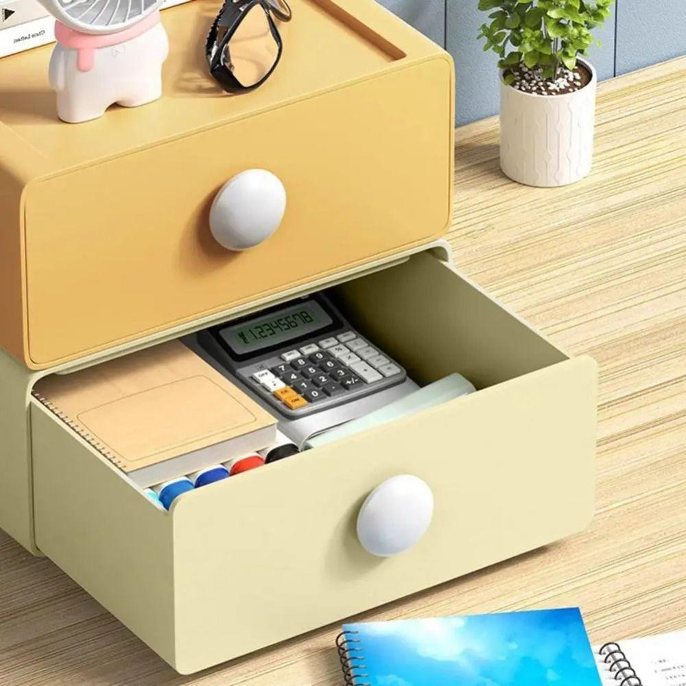 Dust-proof Cosmetics Storage Box Large Capacity Stationery Storage Rack Home Office