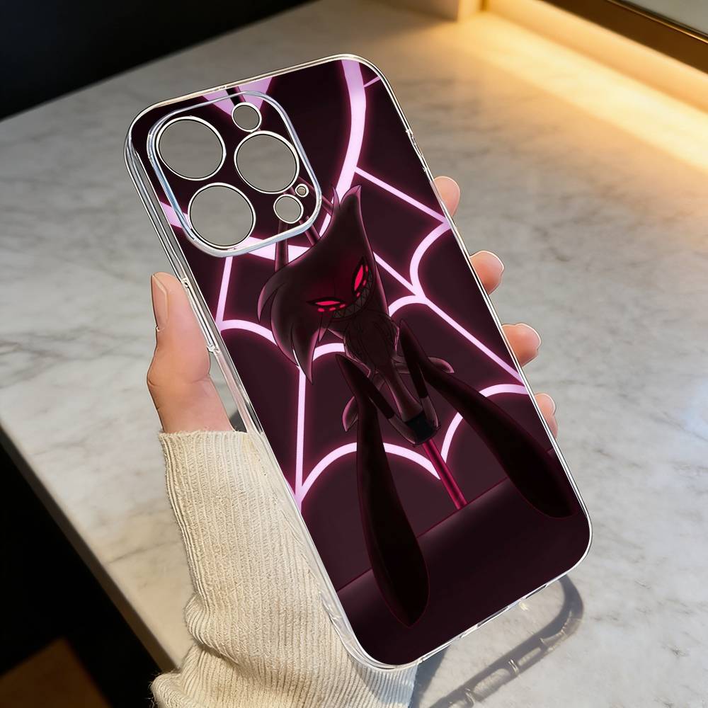 H-hazbin Hotel Angel Dust Phone Case Transparent Silicone Soft For iPhone 17 16 15 14 13 12 11 Mini Pro Max Plus