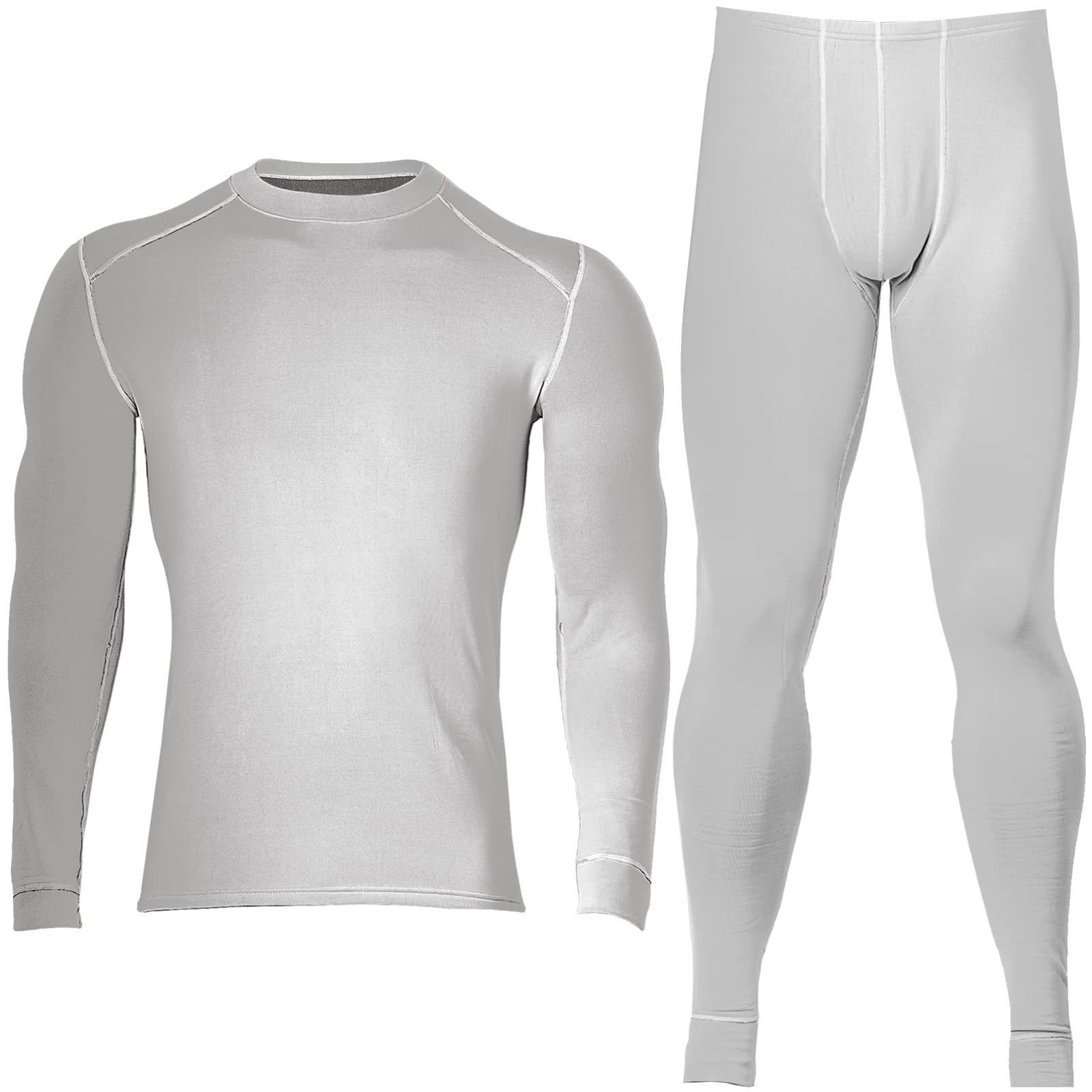 

Chern Yueh Теплое термобелье Теплый комплект с длинным рукавом и эластичный мужской, Майка, С флисовой подкладкой, Рубашка, Трусы, Влагоотводящий, Устойчивый к запаху, серый