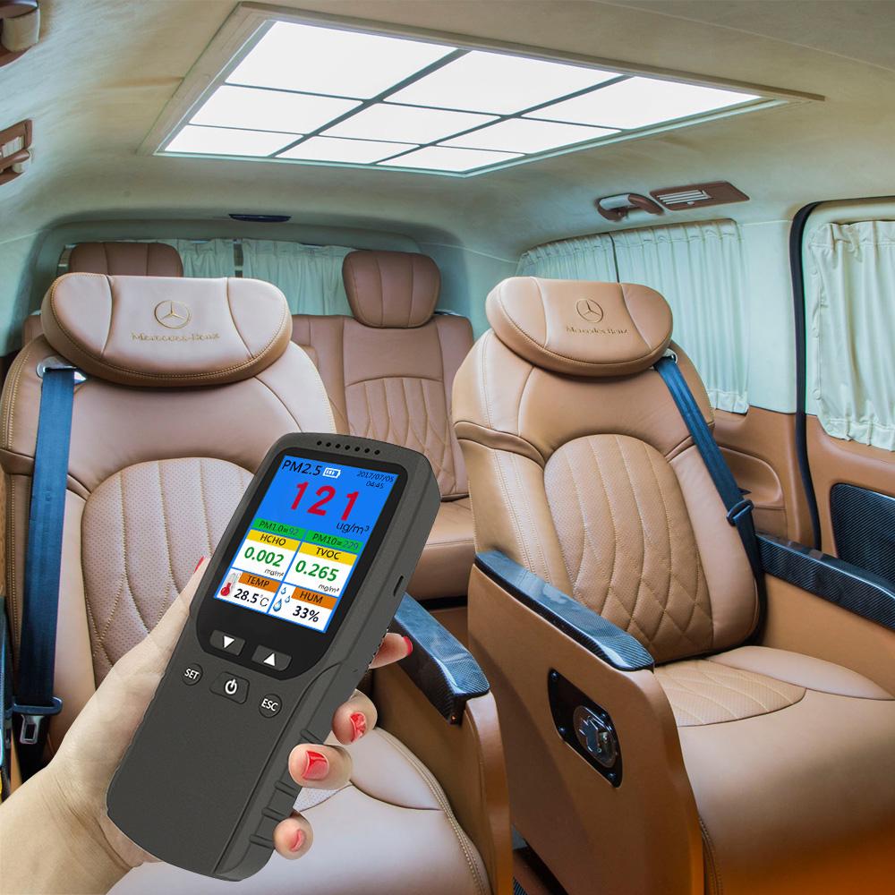 DM106A Indoor/Outdoor Handheld Air Quality Analysis Tester Smog/Dust/Formaldehyde Air Quality Detector Analyzer Measuring Tool