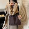Women Shoulder Bag Lightweight Large Capacity Drawstring Crossbody Bag for Daily Commute Simple and Casual Texture Storage Bags