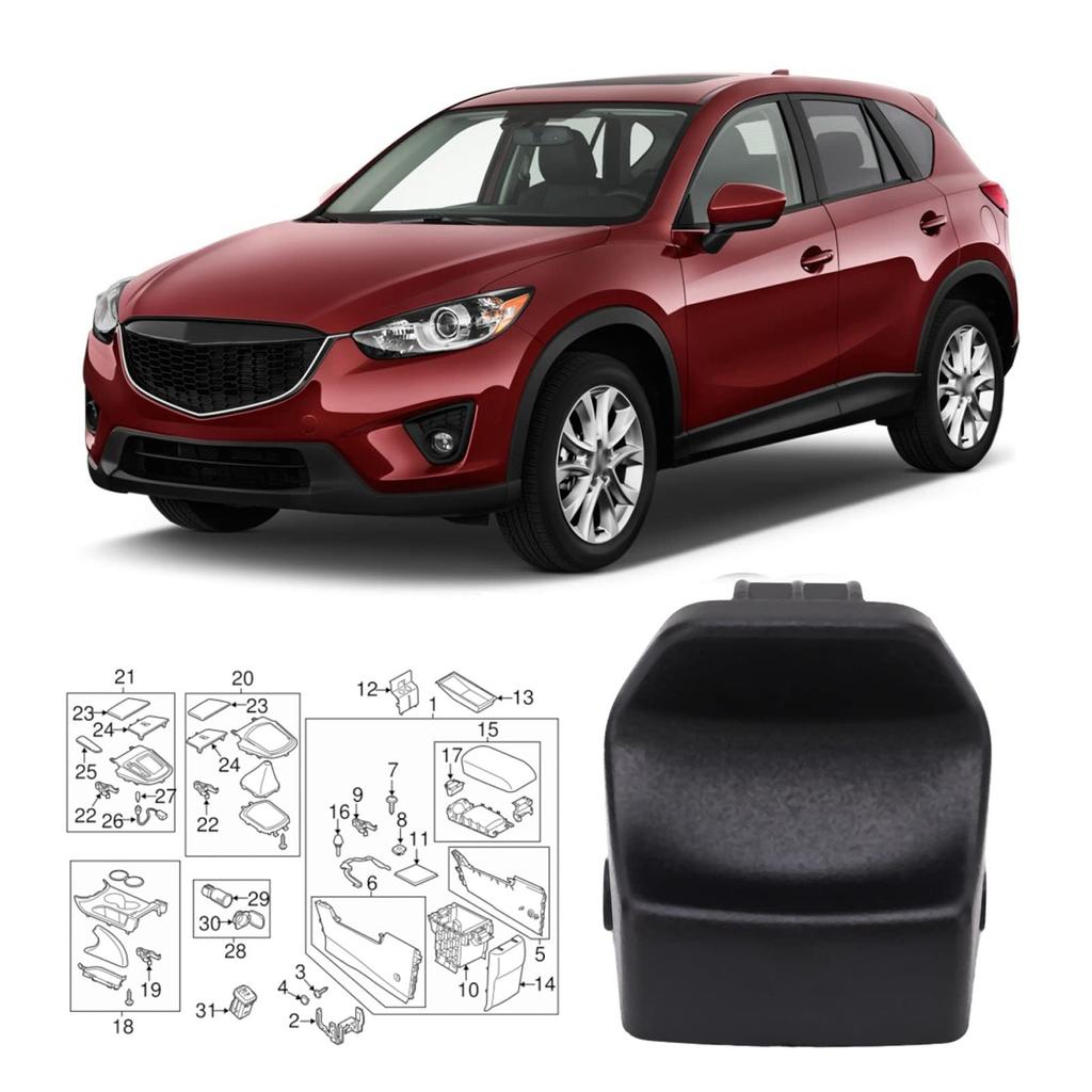 Midtkonsolllokk Lås Erstatning for Mazda CX-5 2013-2016 OEM KA0G-64-45YA-02