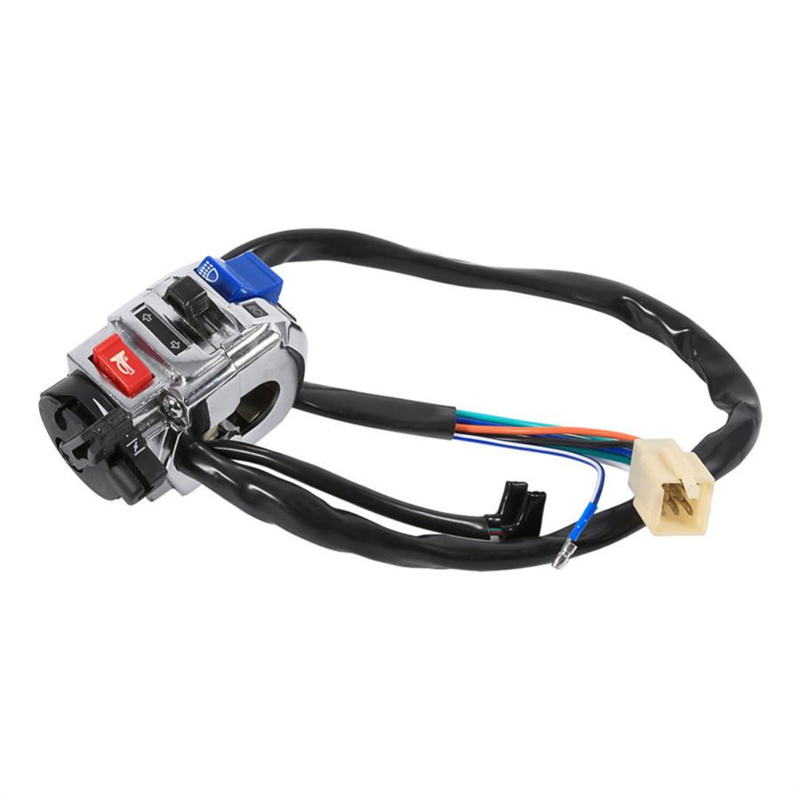 

1 пара алюминиевых мотоциклов 7/8 дюйма 22 мм универсальный руль управления клаксон указатель поворота свет переключатель запуска для Honda