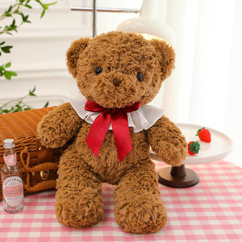 Teddy Bear Pinktied Plush Toy Stuffed Animal Doll Childrens Birthday Gift