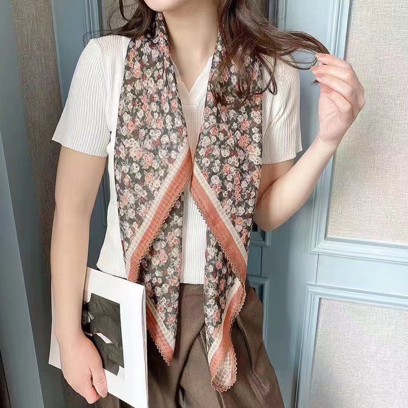 

Хлопковый головной платок для женщин, большой квадратный шарф для волос, мягкие повязки на голову, банданы для сна, размер 90*90 см 90*90cm