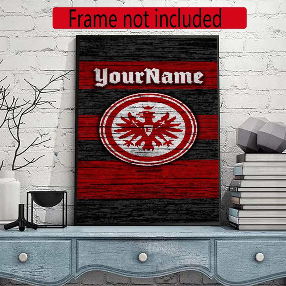 Eintracht Frankfurt Customize Your Name Diamond Painting Round Diamond Rhinestones Mosaic Diamond Embroidery Wall Paintings Rhinestones Gift Frameless