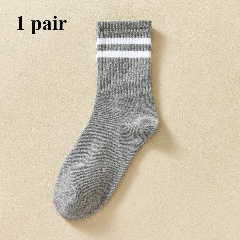 Designer Yoga Socks Womens Half-Crew Throwback Socks Cotton Medium Tube Sports Gym Dance Sock Four Seasons Fit Comfy Cushioning Clas With Tag(Size 35-40) серый