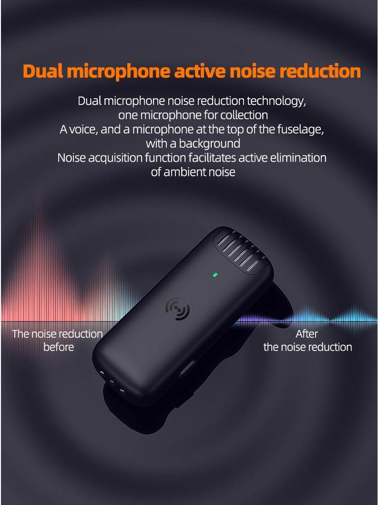 J13 Wireless Lavalier Microphone with Charging Case for Live Broadcasts & Recordings