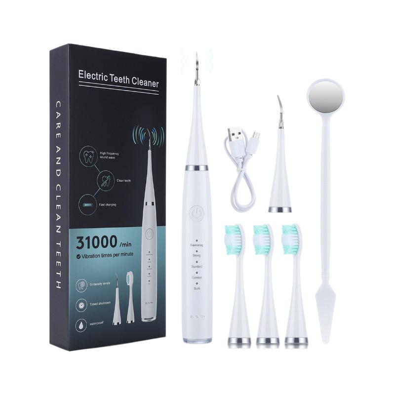 USB 5-Speed Electric Toothbrush & Flosser Set for High-Frequency Teeth Cleaning