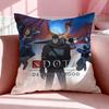 Anime D-Dota: Dragon'S Blood Cushion Cover Breathable Linen Pillowcase Summer Odorless Eco-Friendly Invisible Zipper Washable