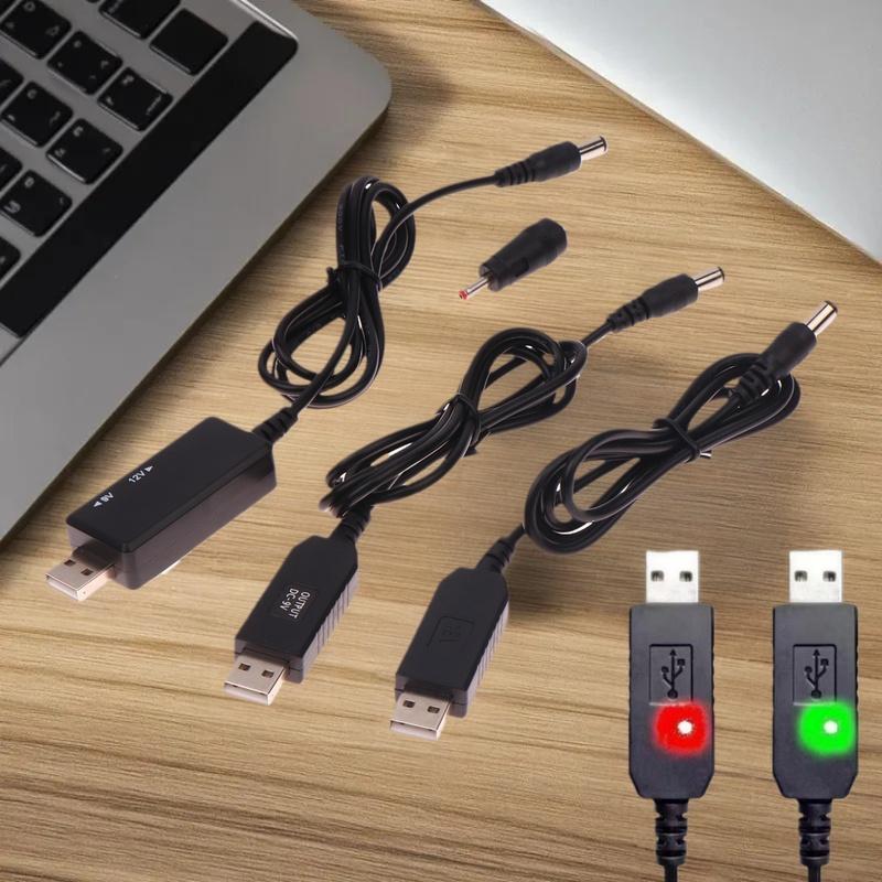 1Set DC 5V To 12V USB Cable Boost Converter Step-up Cord For Wifi Router Modem Fan 5.5*2.1mm WiFi To Powerbank Cable Connector